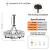 Vintage Round Crystal Chandelier Industrial Ceiling Chandelier Flush Mount Light