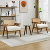 Mid-Century Modern Boucle Fabric Armchair Accent Chair for Living Room, Bedroom