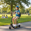 Foldable Powered Scooter with Adjustable Seat, Brake, Black