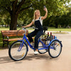 24 Inch Adult Trike Tricycle Bike 7-Speed 3 Wheels Cruiser Bicycle with Basket