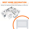 Radiator Cover MDF Wood Cross Pattern Grill Wall Cabinet Traditional Furniture
