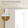 2-Door Wardrobe w/ Adjustable Shelf 3 Drawers Mirror Home Storage, 180cm, White