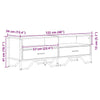 TV Cabinet Black 122x34x41 Engineered Wood K2V2