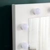 Dressing Table with LED Mirror Modern Makeup Desk Vanity Table Set + Stool White