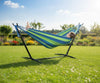 Double Hammock with Steel Stand, 350 lb Capacity, Portable In/Outdoor Carry Bag