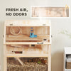 Wooden Hamster Cage, 3 Tier Small Animal Cage with Storage Shelf