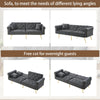 Modern Sofa Bed 2 Seater Click Clack Settee Recliner Couch with Metal Legs Grey