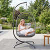 Hanging Rattan Egg Chair Garden Swing Chairs Patio Indoor Outdoor With Brihndauy