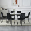 4/6X Dining Chairs Set Velvet Padded Seat Metal Legs Home Kitchen Office