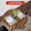 Dining Table for 2 – Round Kitchen Table with Metal Frame & Space Saving Design