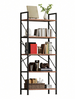 Rustic Wood Bookcase Bookshelf 5 Tier Industrial Storage Display Shelving Unit