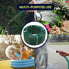 50M Garden Hose Pipe Reinforced Braided PVC Watering Hosepipe Reel Green 1/2"