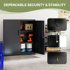 Metal Storage Cabinet with 2 Lockable Doors-Black