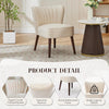Modern Velvet Armless Accent Chair w/Adjustable Feet & Solid Wood Legs