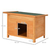 Pawhut 82cm Elevated Dog Kennel Wooden Pet House Outdoor with Open Top