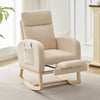 Nursery Nursing Rocking Chairs with Foot Rest High Backrest Rocker Glider Chair