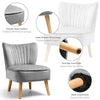 Industrial Retro Faux Leather/Velvet Armchair Ribbed Back Chair Lounge Sofa Seat