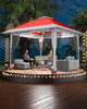Pop Up Gazebo with Mosquito Net 13x13ft Portable UV-Resistant Waterproof Gazebo