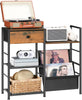 Record Player Stand End Table with Vinyl Storage 4 Tier Vinyl Record Storage