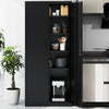 COSTWAY Metal Storage Cabinet with 2 Lockable Doors-Black