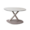 Side Table Ceramic Glass Top Crisscross Metal Frame Bedside End Table Furniture