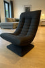 Fabric Relax Armchair 360° Recliner Accent Chair Black Upholstered Lounge Seat