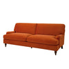 Dusk Hampshire Bright Orange Velvet 3 Seater Sofa RRP £999