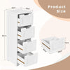 Free-Standing Side Storage Organizer with 4 Drawers-White