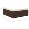 Outdoor Lounge Set 24 Pieces Poly Rattan Garden Sofa Seat Brown/Black