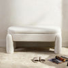 Storage Ottomans Bench Footstool Beige Sherpa Upholstered Bedroom Bed End Stool