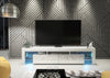 Modern 200cm TV Unit Cabinet Stand | White High Gloss Doors | Free LED Lights