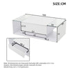 High Gloss White Coffee Table with LED & Drawer, Tempered Glass Top Centre Table
