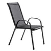 Stackable Garden Chairs Set of 4 Outdoor Patio Furniture Weather-Resistant Black