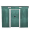 Garden Shed Storage Yard Store Door Metal Roof Building Tool Box Foundation Base