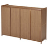 Shoe Cabinet Storage Organizer 4 Rattan Door Cupboard Footwear Stand Wooden Unit