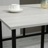 6 Piece Industrial Bar Table Set 2 Kitchen Breakfast Table 4 Stools Grey Compact