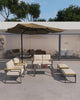 2Pcs Aluminum Patio Armchairs Set Thick Cushion Outdoor Garden Sofa Chairs