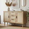 Living Room Kitchen Sideboard 3 Drawers 2 Doors Storage Cupboard Buffet Cabinet