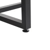 4 Seater Dining Table and Chairs Set Square Wooden Kitchen Table Metal Legs Oak