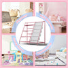 Bookshelf Bookcase with Children's Reading Room for 9 Storage Compartme Pink New