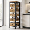 5-Tier Kitchen Storage Trolley,Organizer Cart with Pull-Out Drawers & Wheels