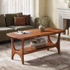 Solid Wood Coffee Table, 47.24” Modern Rectangle Center Table for Living Room