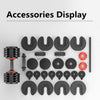 Black Adjustable Rotation Weight Gym Dumbbells 2 x 24kg - Pair Set (48KG Total)