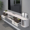 Wall mounted Floating TV Unit with 4 drawers 120cm Grey White TV Cabinet