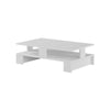 MANSU Modern Coffee Table with Open Storage Shelf – Rectangular Living Room Tabl