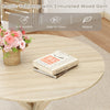90CM Wood Dining Table Round Kitchen Table for 2-4 People-Brown
