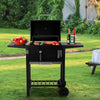 Barbecue Grill Charcoal BBQ Smoker Portable Outdoor Garden Trolley Cart Wheeled