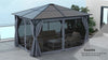 3 x 4m Polycarbonate Hardtop Gazebo with Aluminium Frame and Curtains