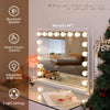 Bluetooth Hollywood Vanity Make Up Mirror with Lights 18 LED Light Up Metal Wall
