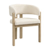 Dining Chairs Set of 4 w/ Boucle Fabric & Sturdy Wooden Frame for Dining, Living